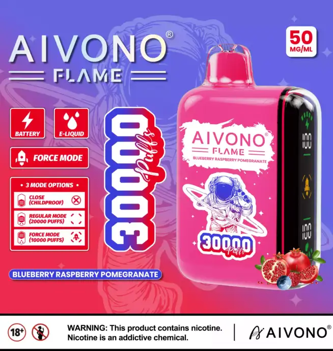 Aivono Aim Flame 30000 Puffs Disposable Vape 25ml e-liquid adjustable airflow