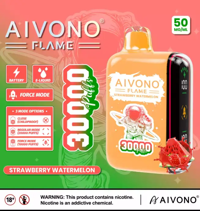 Aivono Aim Flame 30000 Puffs Disposable Vape 25ml e-liquid adjustable airflow