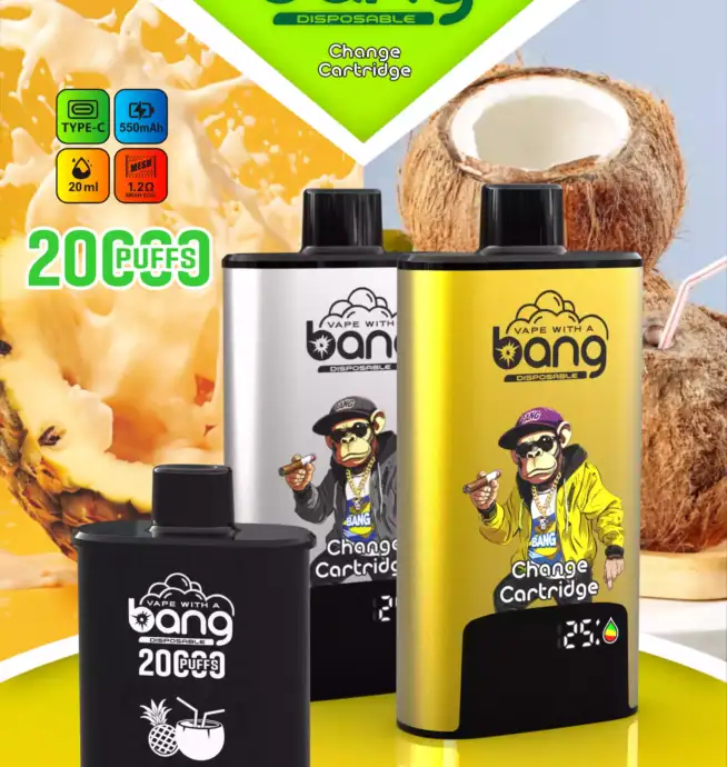 BANG 20000 PUFFS DSK046 B20HD Vape 20ml E-Liquid Dual Mesh Coil