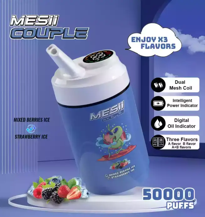 Coppia Mesii 50000 soffi tre gusti 40ml e-liquido