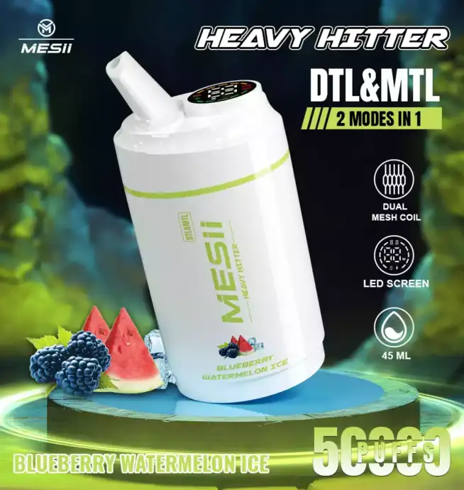 Mesii Shisha Heavy Hitter 50000 Puffs Long-lasting Shisha Vape