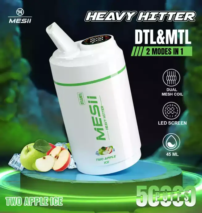 Mesii Shisha Heavy Hitter 50000 Puffs Long-lasting Shisha Vape