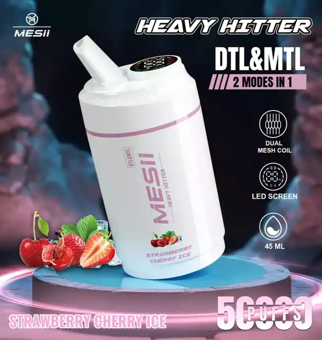 Mesii Shisha Heavy Hitter 50000 Puffs Long-lasting Shisha Vape