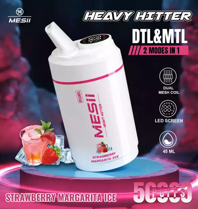 Mesii Shisha Heavy Hitter 50000 Puffs Long-lasting Shisha Vape