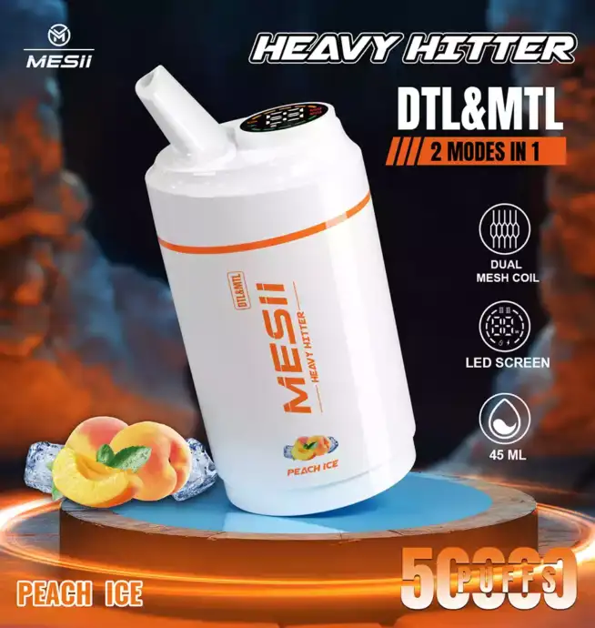 Mesii Shisha Heavy Hitter 50000 Puffs Long-lasting Shisha Vape