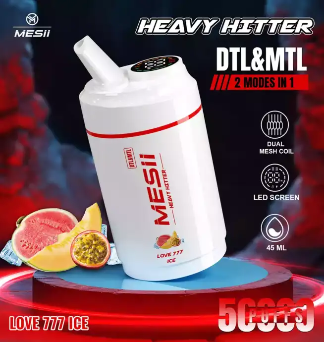 Mesii Shisha Heavy Hitter 50000 Puffs Long-lasting Shisha Vape