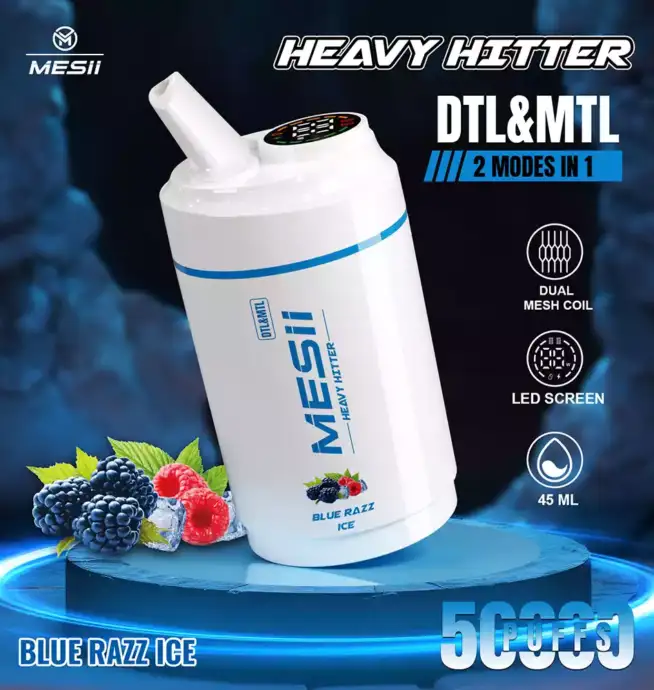 Mesii Shisha Heavy Hitter 50000 Puffs Long-lasting Shisha Vape