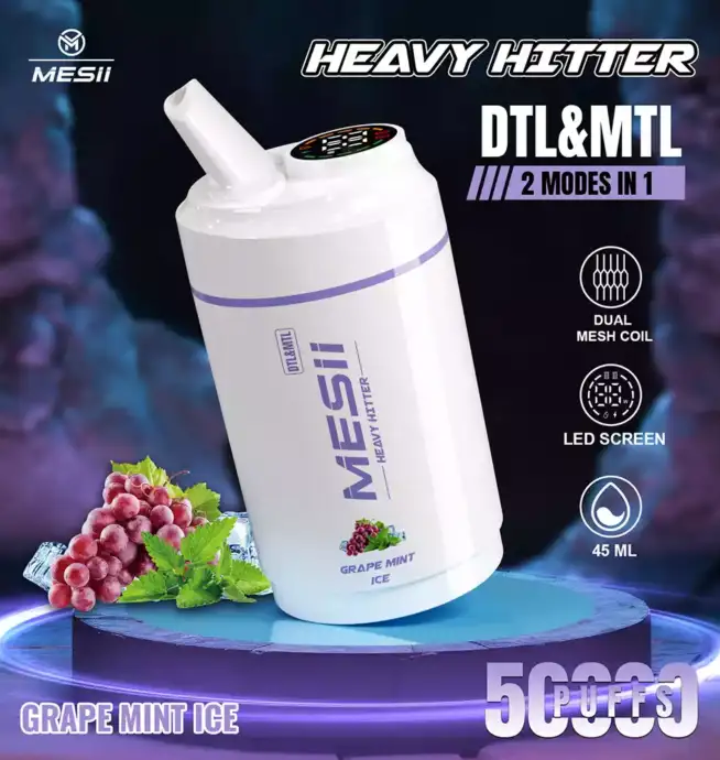 Mesii Shisha Heavy Hitter 50000 Puffs Long-lasting Shisha Vape