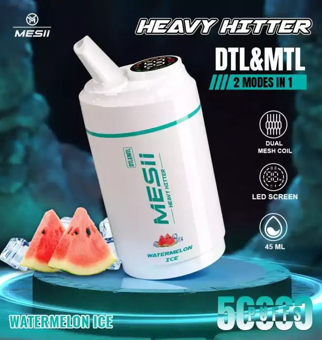 Mesii Shisha Heavy Hitter 50000 Puffs Long-lasting Shisha Vape