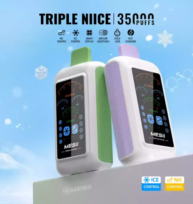 Mesii Triple NIICE 35000 Puffs Vape Adjustable ice nicotine and 35,000 puffs