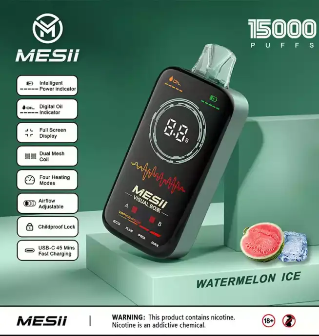 Mesii Visual Boxx 16000 Puffs Disposable Vape with Smart Features