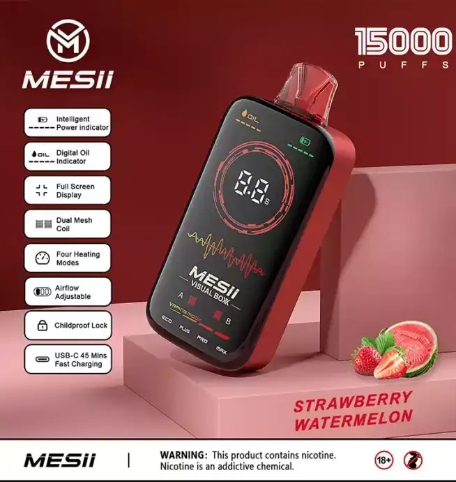 Mesii Visual Boxx 16000 Puffs Disposable Vape with Smart Features