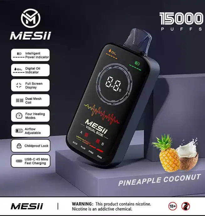 Mesii Visual Boxx 16000 Puffs Disposable Vape with Smart Features