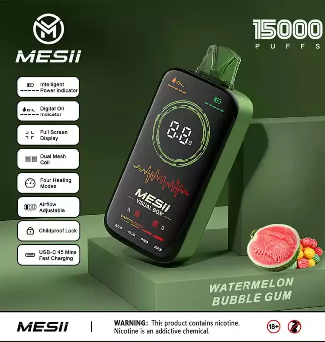 Mesii Visual Boxx 16000 Puffs Disposable Vape with Smart Features