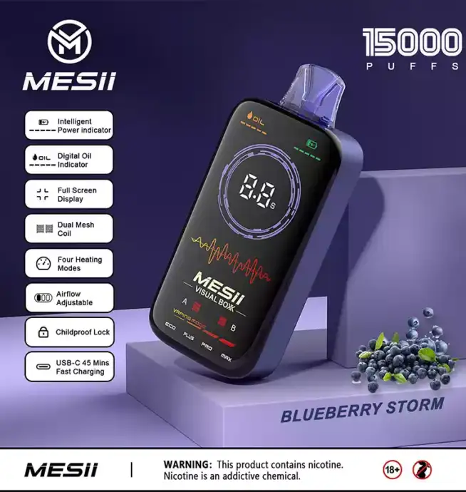Mesii Visual Boxx 16000 Puffs Disposable Vape with Smart Features