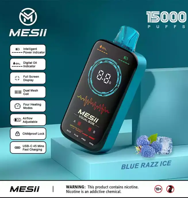 Mesii Visual Boxx 16000 Puffs Disposable Vape with Smart Features