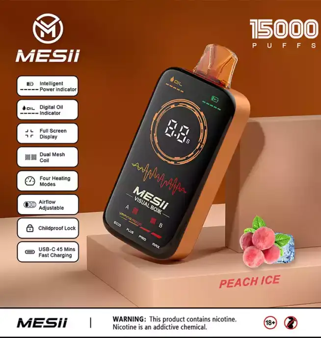 Mesii Visual Boxx 16000 Puffs Disposable Vape with Smart Features