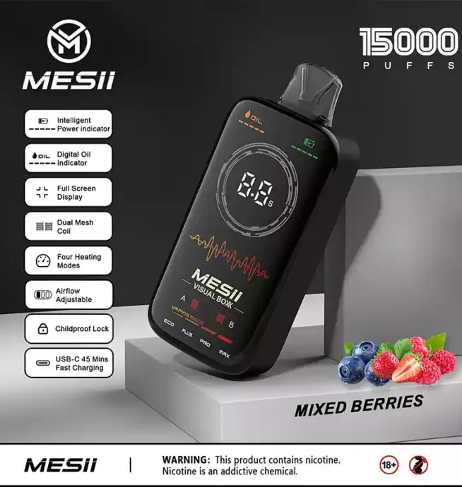 Mesii Visual Boxx 16000 Puffs Disposable Vape with Smart Features