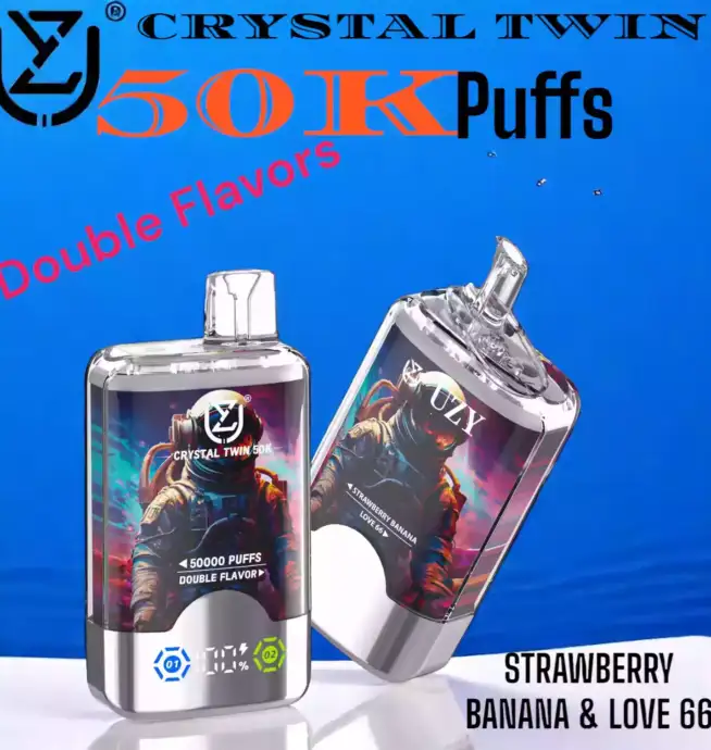 UZY CRYSTAL TWIN 50000 Puffs Double Flavors Disposable Vape Maximum Performance