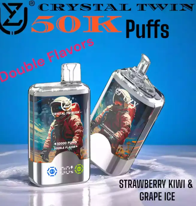 UZY CRYSTAL TWIN 50000 Puffs Double Flavors Disposable Vape Maximum Performance
