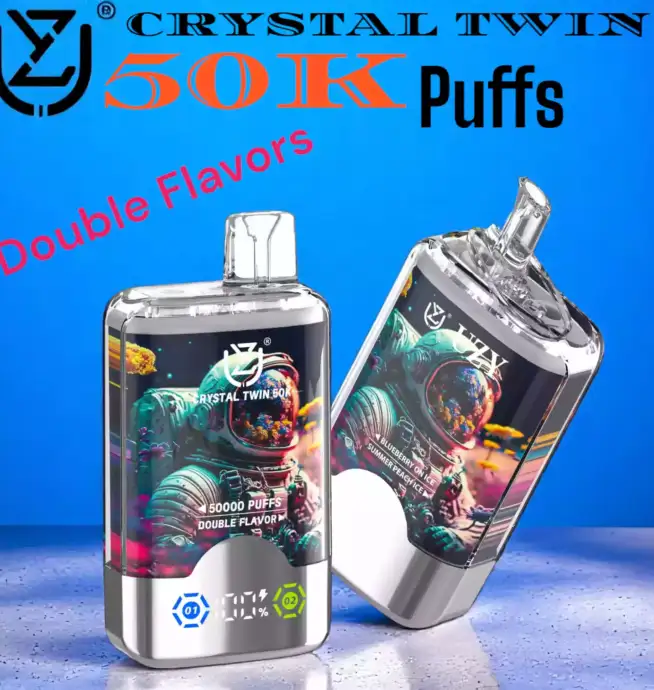 UZY CRYSTAL TWIN 50000 Puffs Double Flavors Disposable Vape Maximum Performance